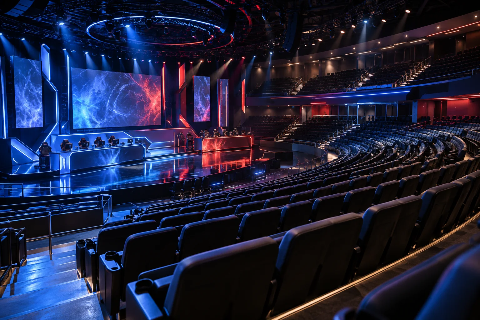 Lugares numa arena de gaming